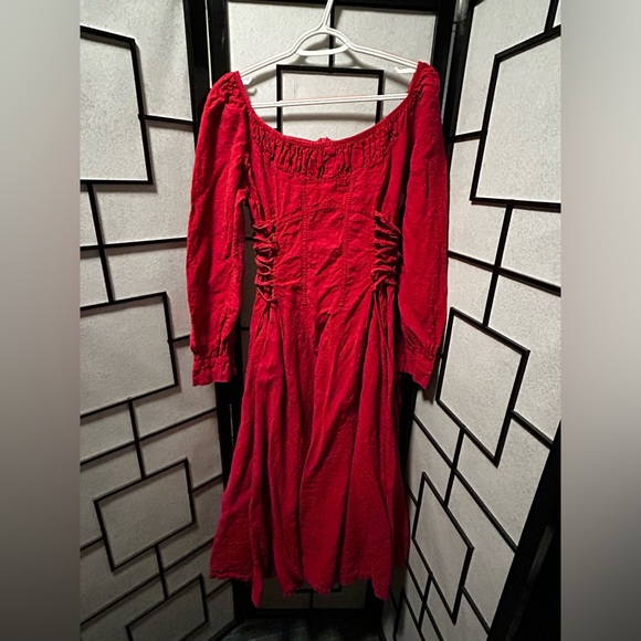 YLANG 15 | MAXI LACE-UP LINEN DRESS - Picture 8 of 9